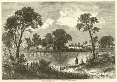 Marylebone in 1740, from an Old Print by English School